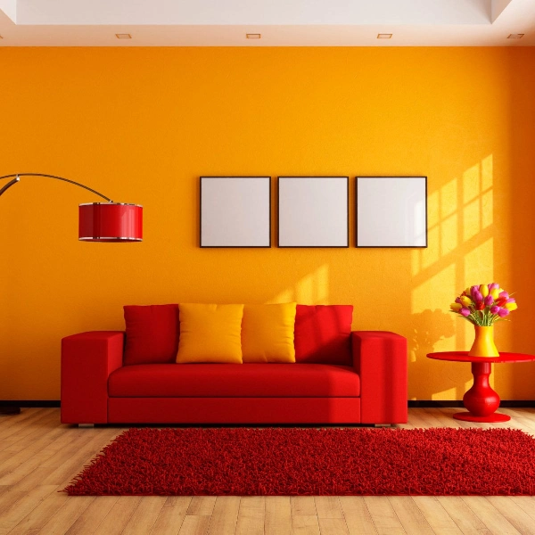 Accent wall painted in a stylish Dubai home interior