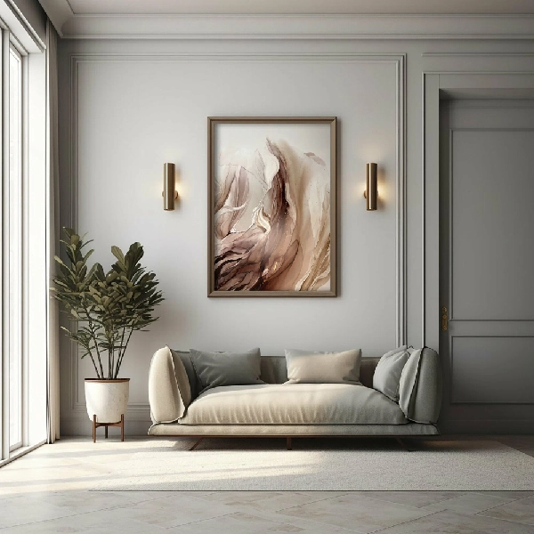 Bright and elegant Living Room after interior painting in Dubai