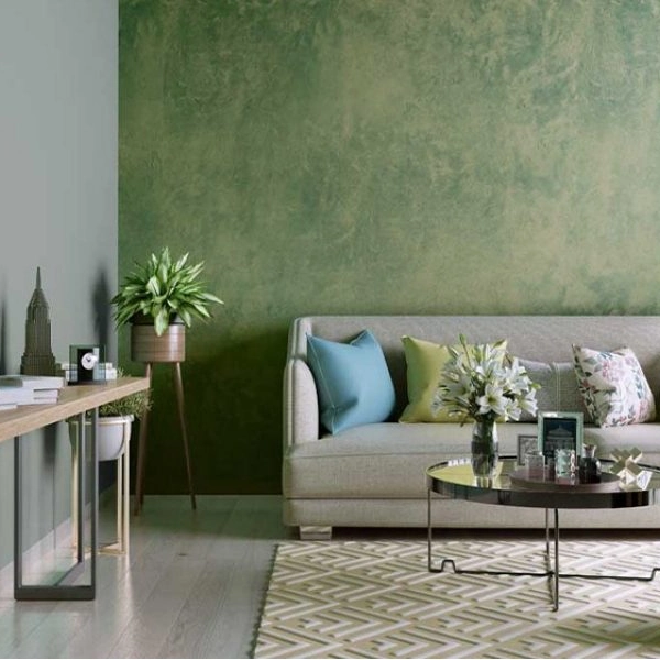 Green Color Texture Wall painting in Dubai